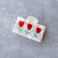 Eco Beyond the Tulip Hair Claw Clip: Vintage Tulip Red