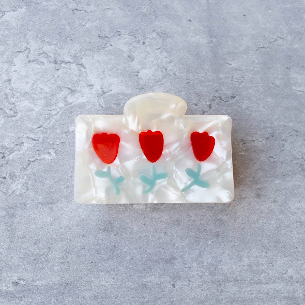 Eco Beyond the Tulip Hair Claw Clip: Vintage Tulip Red