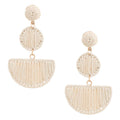RAFFIA MULTI SHAPE DANGLE EARRING  JME-1057: Ivy
