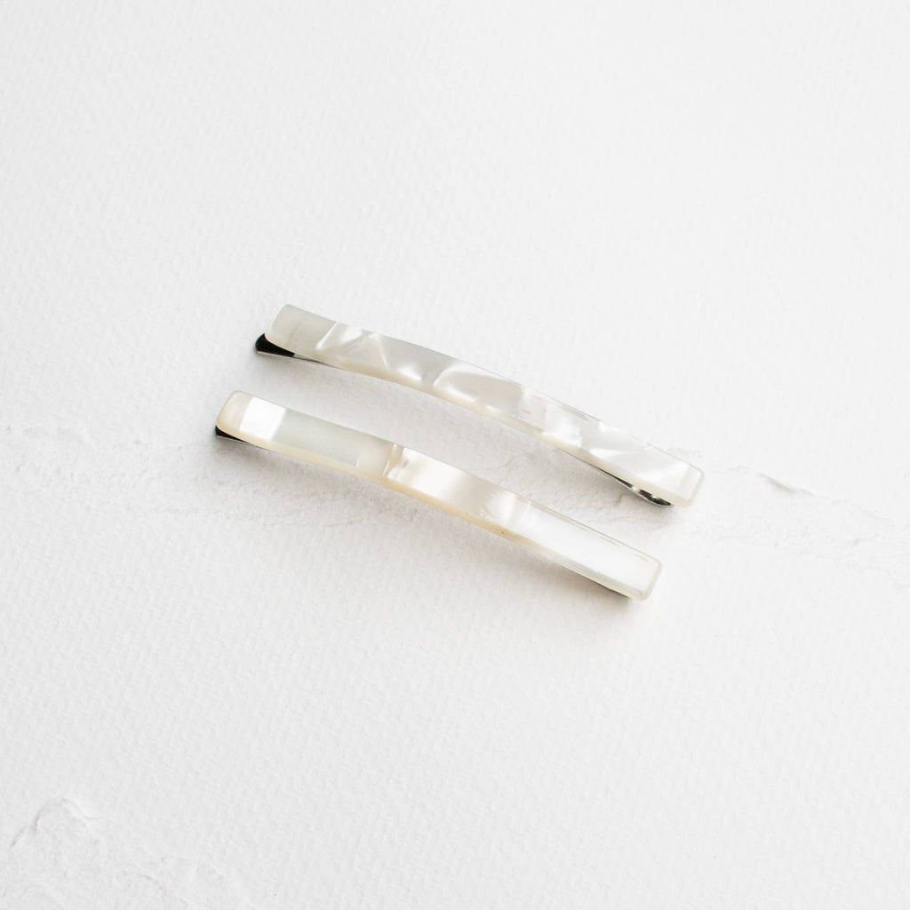 Eco Simple Hair Bobby Pin Set: Cream Cheese