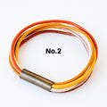 Colorful Magnetic Leather Cord Bracelet : No.2 / 7"