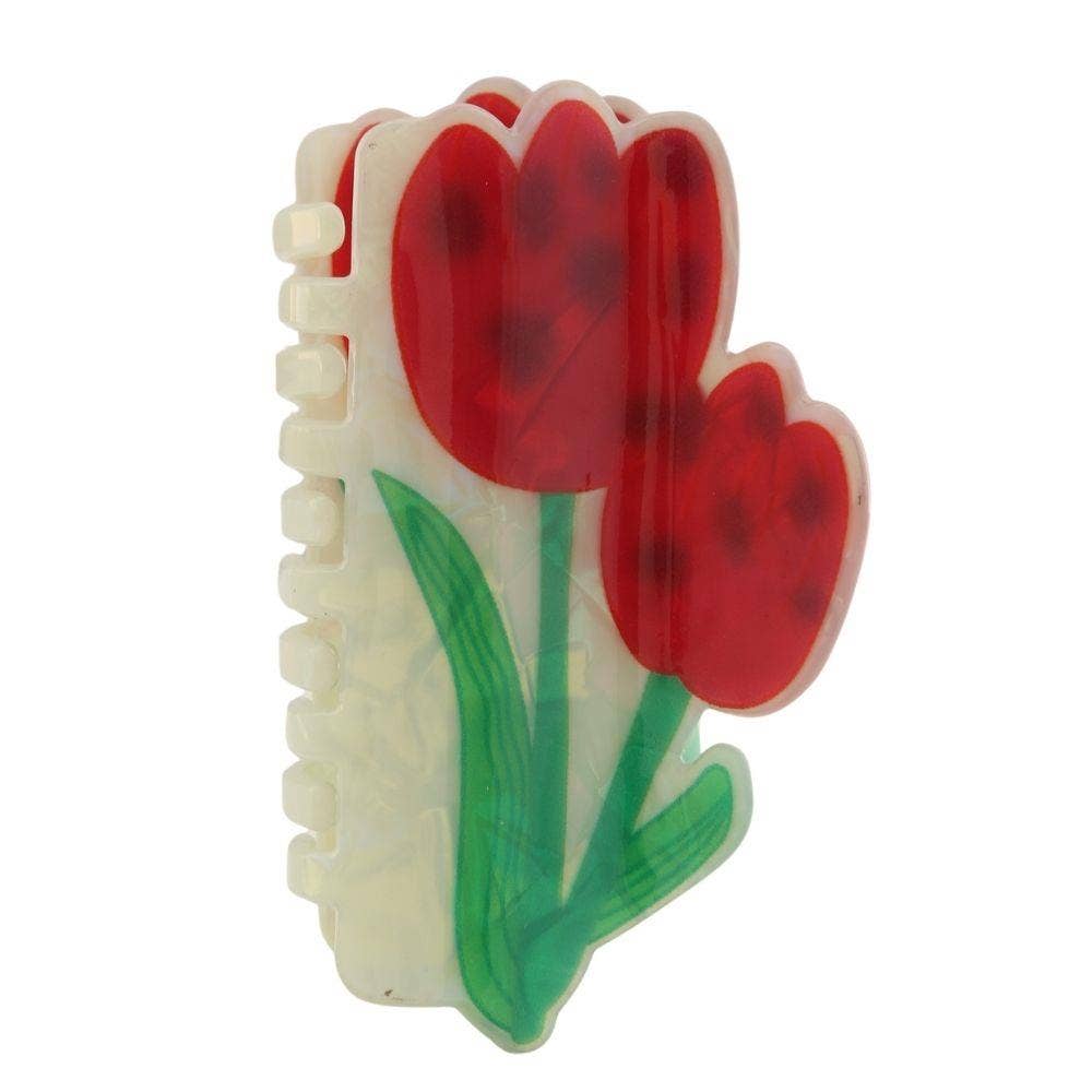 Acrylic Flower Hair Claw Clip