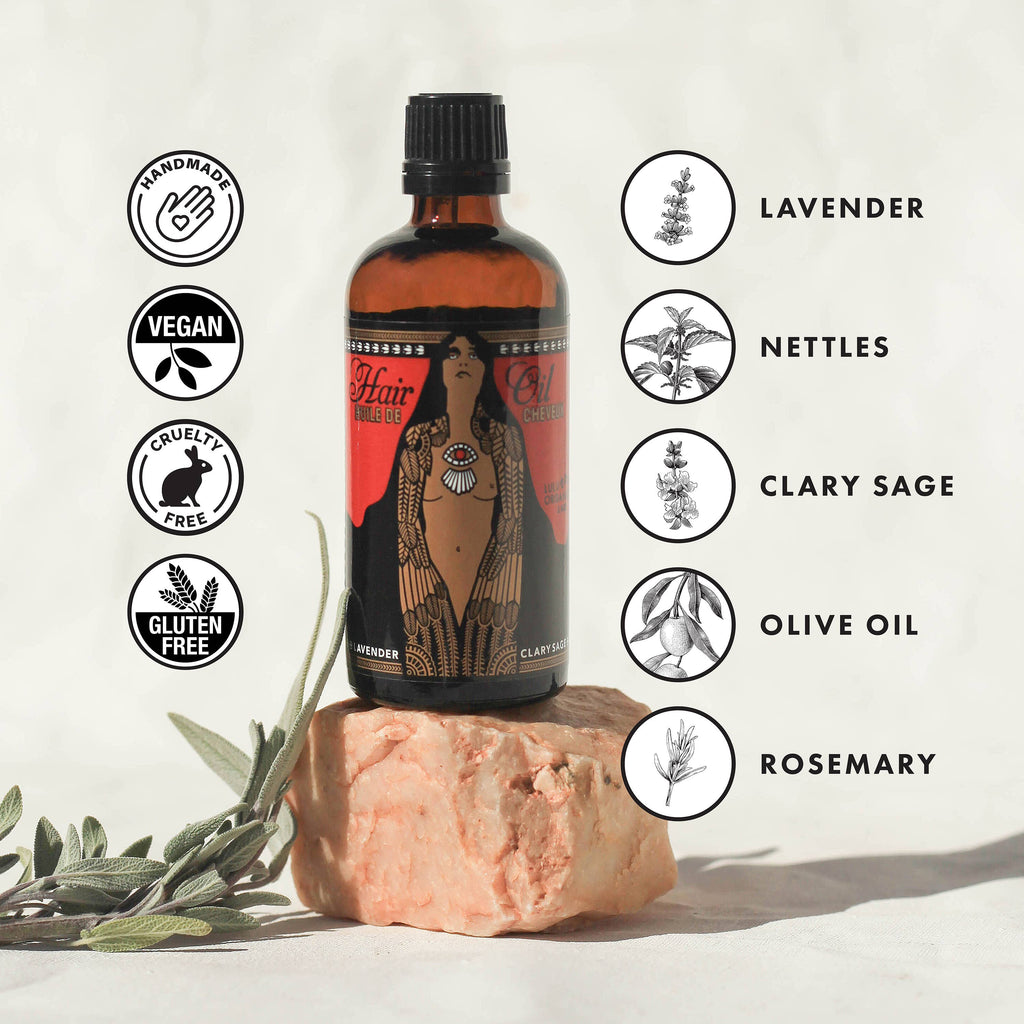 Lavender and Clary Sage Hair Oil 3.4oz