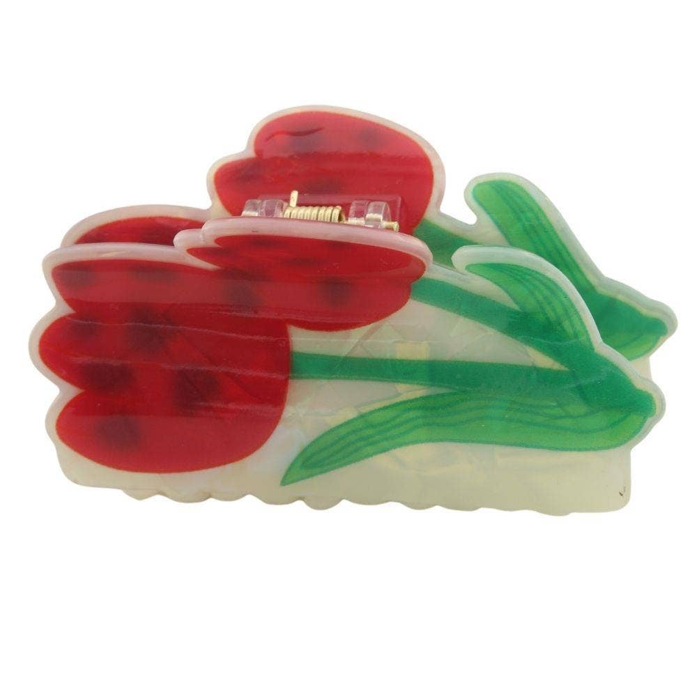 Acrylic Flower Hair Claw Clip